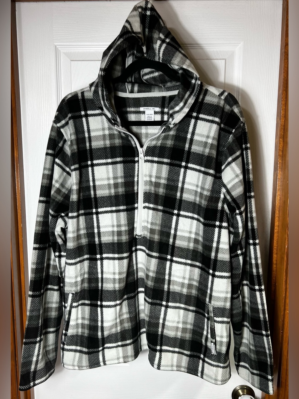 O’neill Lightweight Fleece Jacket Fleece Pullover Hoodie Plaid Plus Size 2X